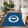 Anti‑Slip Crystal Velvet Floor Rug, Brighton Hove Albion Design Carpet for Indoor Living Bedroom Home Decoration
