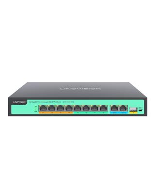LINOVISION Plný Gigabit 4 BT 90W 4 30W 2 GE a 1 Gigabit SFP IEEE celkový výkonový rozpočet 90W výstup na porty dlouhý dosah PoE 8-portový PoE++ Switch, porty,