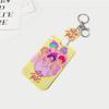 Push-pull Sliding Cover Type Card Cover Acrylic Decorative Keychain Automatic Telescopic Rope DIY