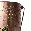 Solar Lantern Outdoor LED Hanging Solar Light Hollowed Out Garden Decor Outside for Patio Yard Porch Iron