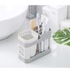 Bathroom Toothbrush Racks Free Punching Brush Set Tooth Cup Holder Teeth Vertical Cup Holder