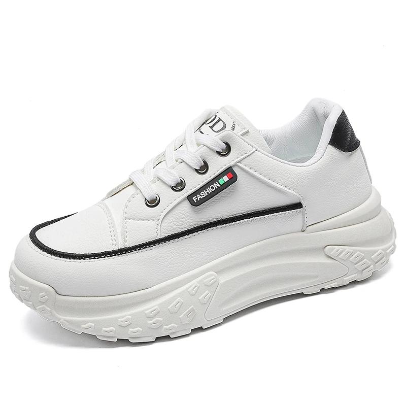 Plataform Demi-season Shoes Boots Women White Moccasin Retro Boots Sneakers Sports New Top Luxury Wide Foot Temis