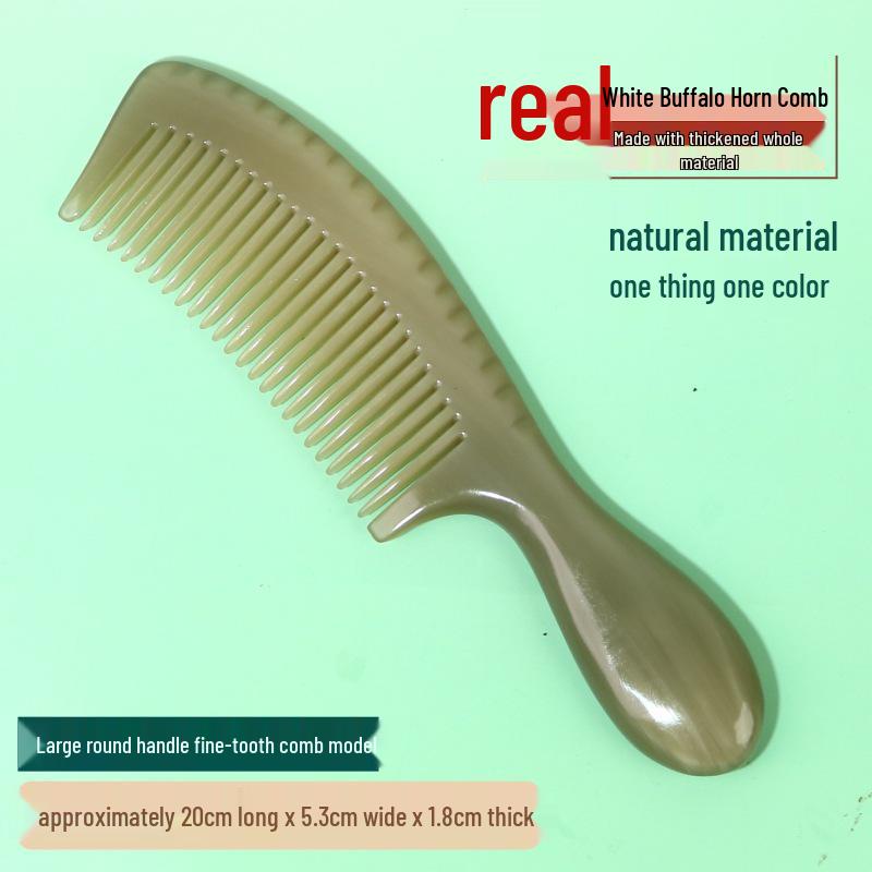 Thickened Premium Engraved White Buffalo Horn Comb - Multiple Styles Available