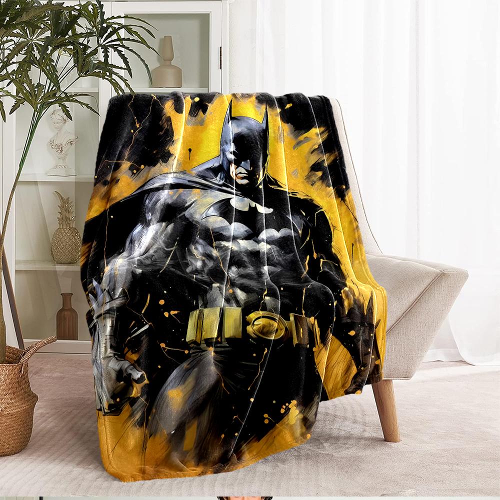 Batman Theme Printed Blanket - Perfect for Couch, Bed, Travel & Outdoor Use | Machine Washable, Cozy & Durable.