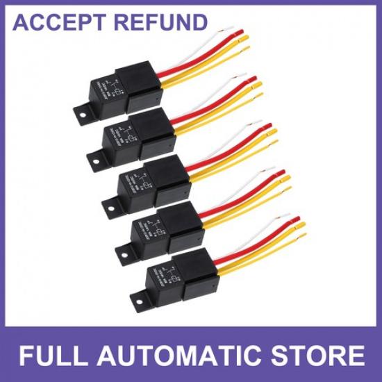 Реле для автомобиля 5-контактное 12В 80А с разъемом, модель JD2912, универсальное