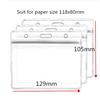 10pcs Transparent Vinyl Plastic ID Card Clear Stand Horizontal Name Tag Waterproof Name Plate Office Supplies