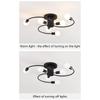 6 Heads LED Ceiling Lamp for Living Room Nordic Dome Light Home Decoration Lighting Natural Light Lighting Chandelier