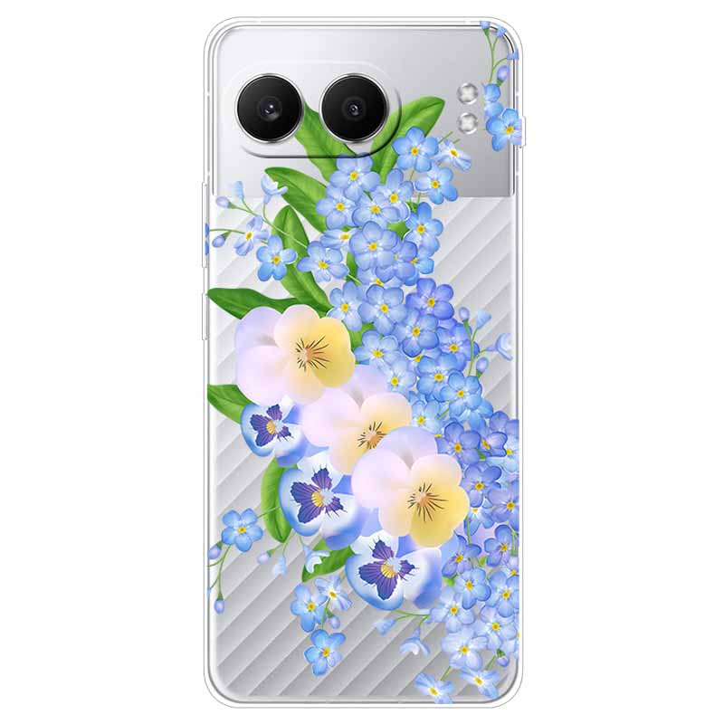For One plus Nord 4 Case 6.74'' Flowers Transparent TPU Silicone Funda Capa for Oneplus Nord 4 Nord4 5G Soft Covers Coques bags