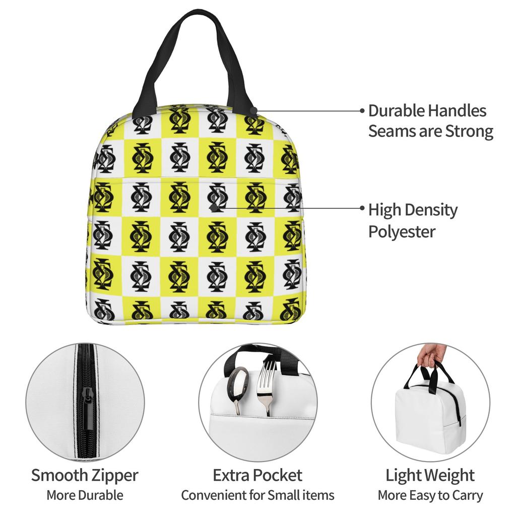 American College Fraternity Sigma Phi Society Insulated Lunch Tote Bag for Women 1827 Resuable Thermal Cooler Bento Box School