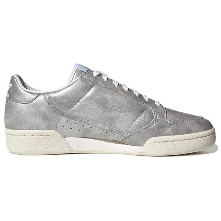 Adidas Originals Continental 80 Durable Low-Top Sneakers Unisex Sneakers Silver EE5390