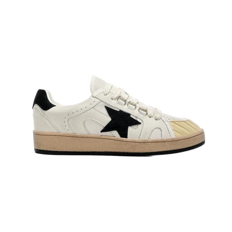 Complex Cowhide Version~ Retro Little White Shoes Women's Versatile Color Matching Leisure Sports Do Old Stars Little Dirty Shoes German Training Sh