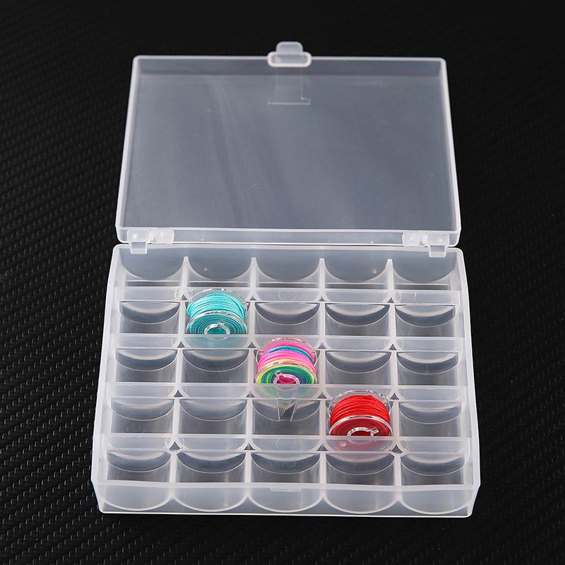 10-Grid/16-Grid/25-Grid/36-Grid/60-Grid Plastic Bobbin Storage Box for Sewing Machine Threads