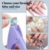 Acrylic Nail Cutter with Magnets Sizer, MORGLES Nail Clippers with Length Measurement for Salon Home Manicure, Purple