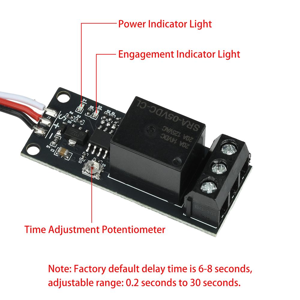 PWM Electronic Switch Relay RC Model Aircraft/Car/Boat Controller Adjustable Delay Duration 5-18V Navigation Light Control