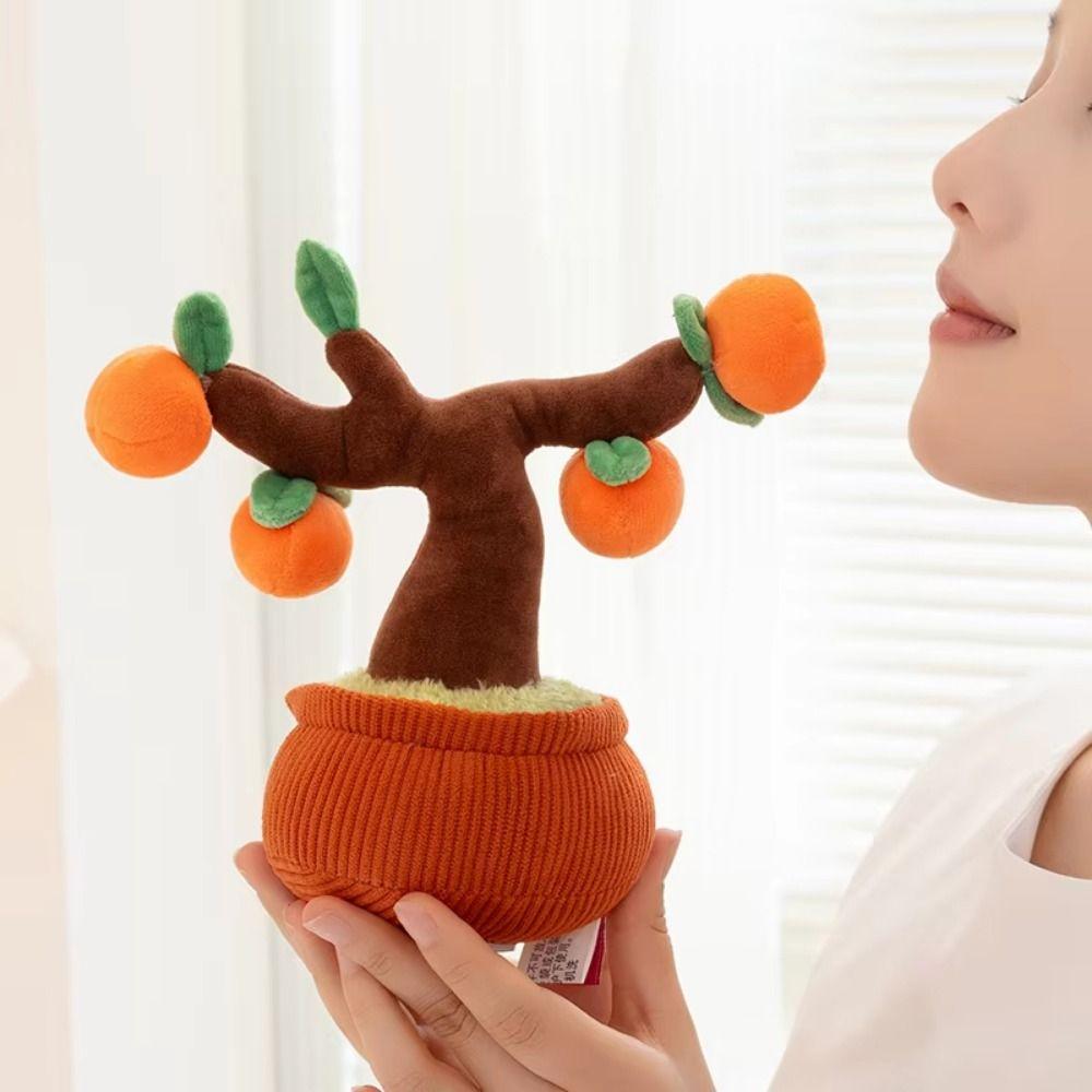 Orchid Flowerpot Potted Plush Toy Getting Rich Simulation Tree Plush Plants  Sofa Decoration