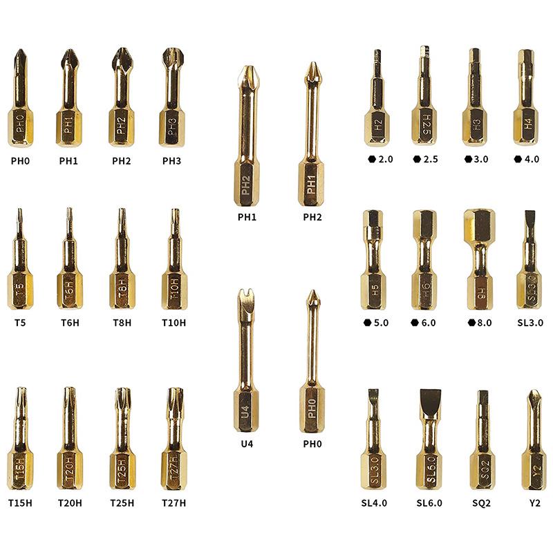 30-in-1 Multifunction S2 Steel Ratchet Screwdriver & Wrench Set