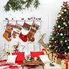 Christmas 2025 Hanging Fireplace Showcase Gift Bags Cute Santa Claus Snowman Atmosphere Decorative Festival Decorations