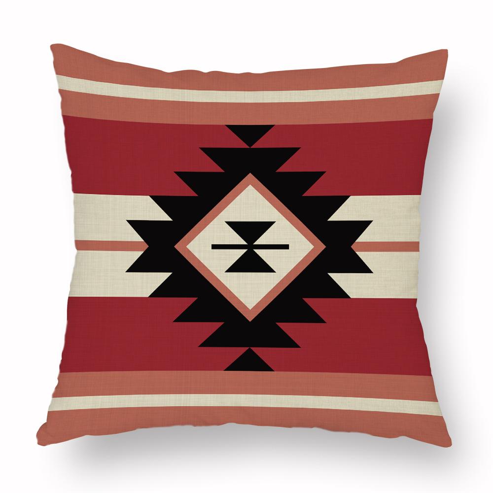 Colorful Navajo Aztec Geometric Print Pattern Cushion Cover Home Living Room Sofa Decor Pillow Pillow Cover