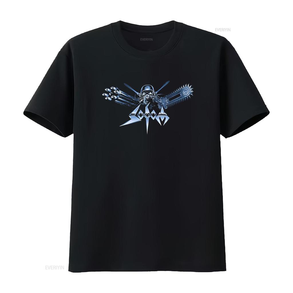 Sodom Knarrenheinz Logo T Shirt for Men Heavy Metal Band Design High Quality Print Vintage Washed Stretched