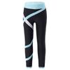 Girls Colorblock Leggings Close Fitting Stretchy Ice Skating Pants Sport Bottoms