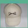 Winter Plush Baseball Cap With Embroidered Butterfly Bow Design For Wear Daily