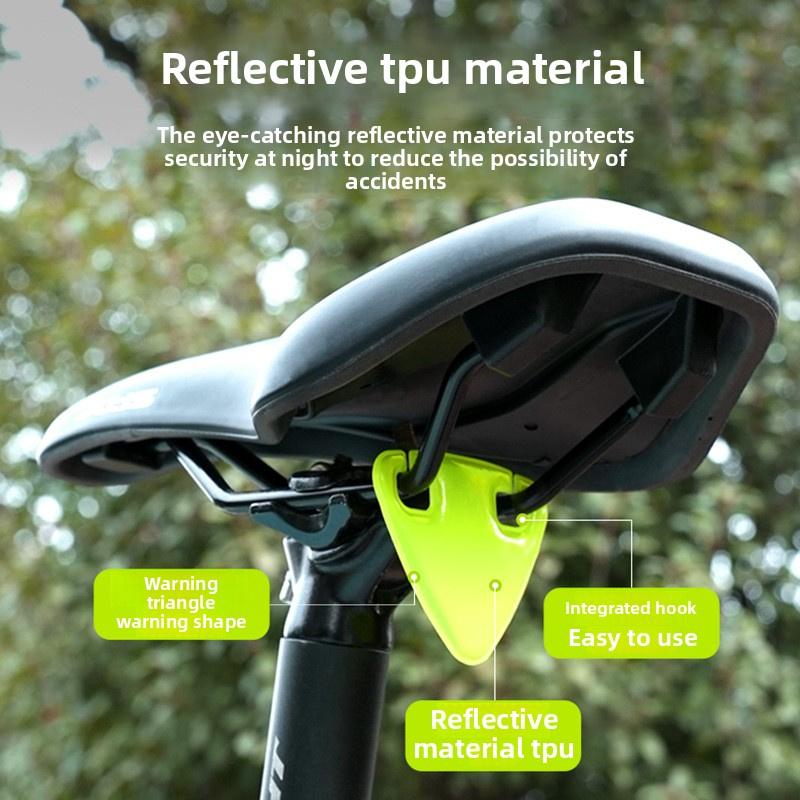 High Bright Reflective Safety Sticker - No Battery Needed Blue Bike Tail Light for Night Riding, Emergency Cycling Gear for Mountain & Road Bikes