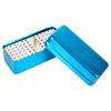 72 Holes Aluminium Alloy Sterilizer Case Dental Use Holder Disinfection Box(Blue)