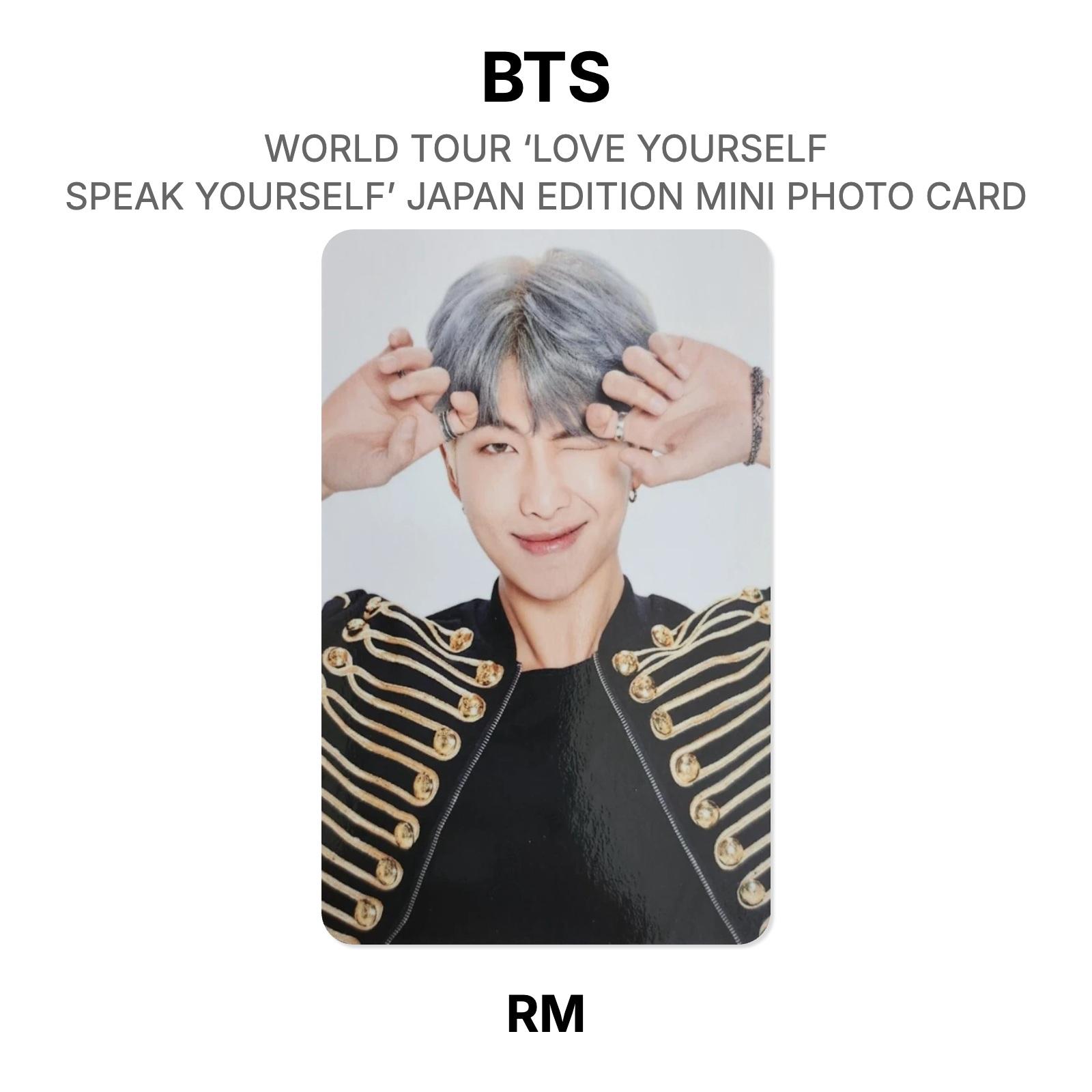 МИРОВОЙ ТУР BTS «LOVE YOURSELF»: ГОВОРИ САМ - ЯПОНСКОЕ ИЗДАНИЕ МИНИ ФОТОКАРТОЧКА Официальная фотокарточка RM 03