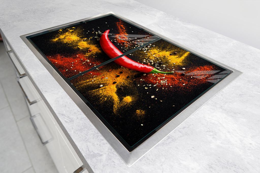 SZKLANA PŁYTA OCHRONNA NA KUCHENKĘ 85x52 CHILLI