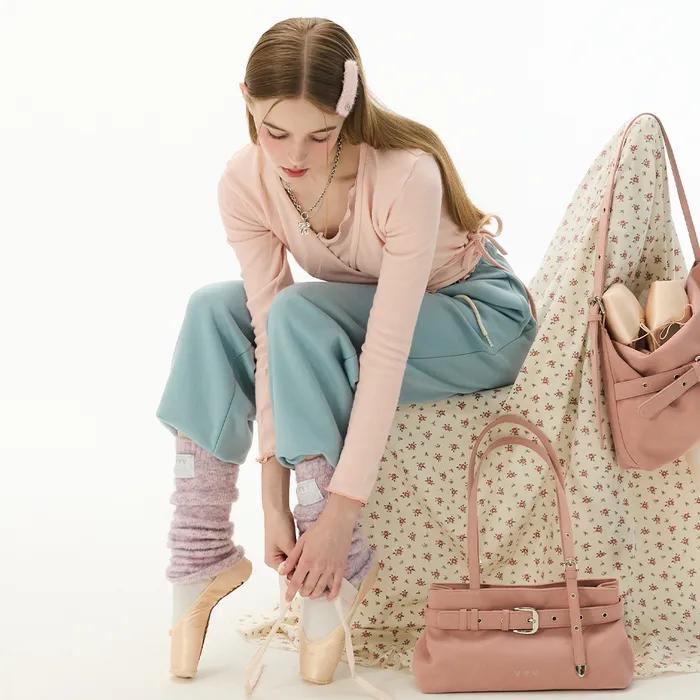 Basic Logo Heathered Leg Warmers _ Lavender
