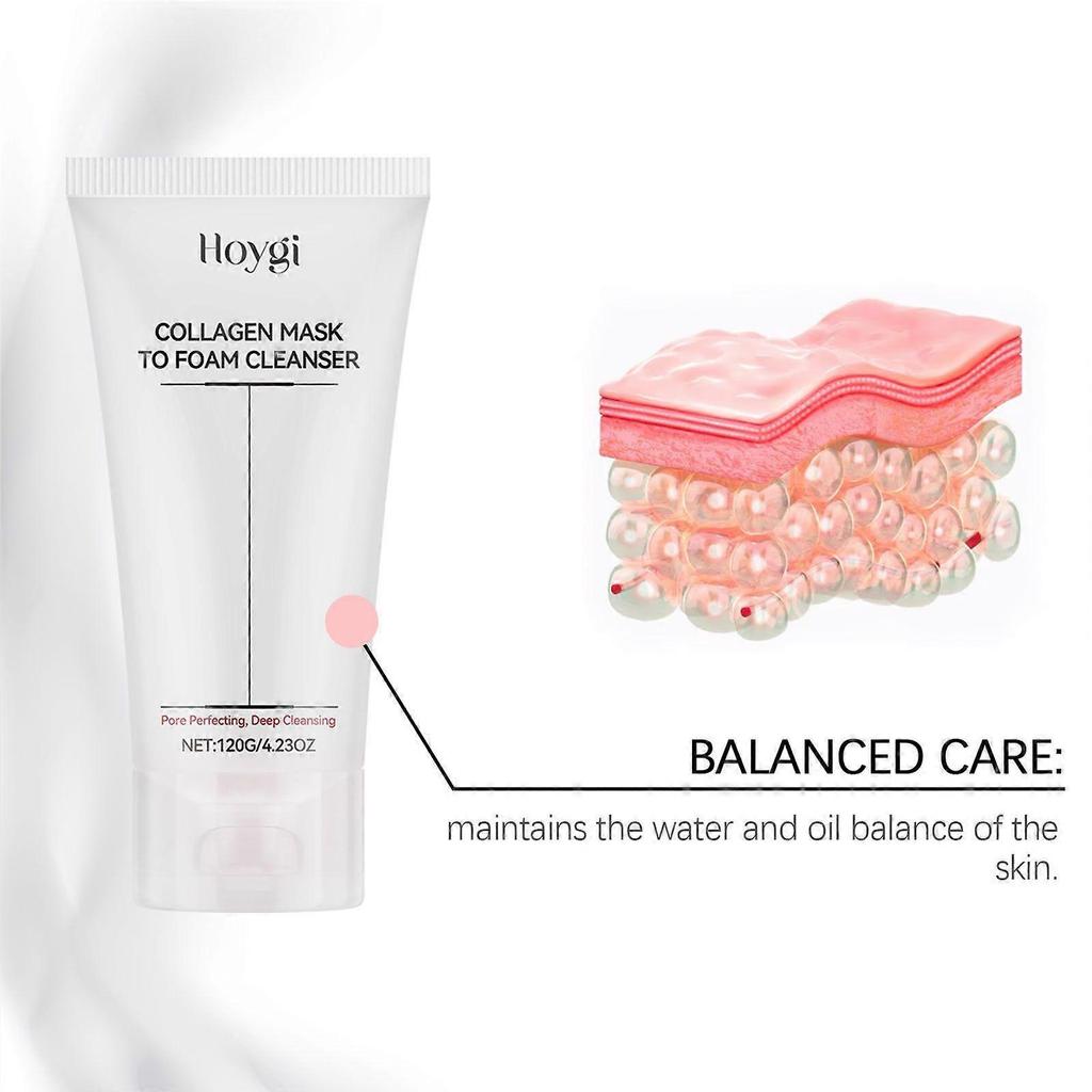 Hoygi Collagen Moisturizing Facial Cleanser - Gently Cleanses, Keeps Skin Hydrated, Soft, And Smooth, Suitable For Daily Care