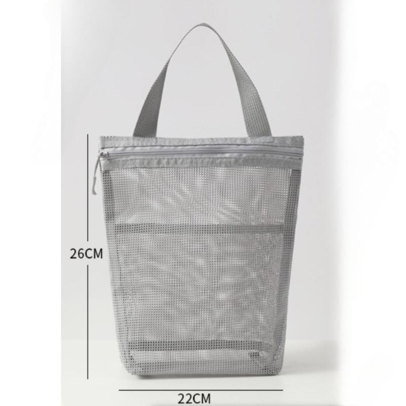 22x26cm INS Simple Portable Toilet Bag for Men and Women Handheld Storage Bag for Business Travel, Large Capacity Mesh Bath Bag