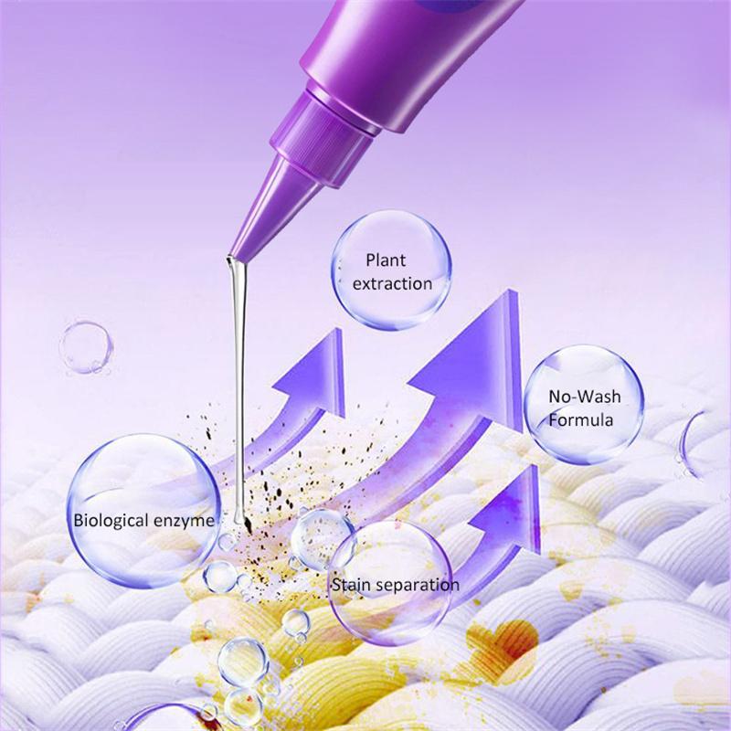 No-Rinse Instant Dry Cleaner Clothes Oil Ink Grease Food Stains Powerful Remover Safe for Whites & Colors