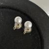 Pearl Mosquito Coil Disc Ear Clips: No-Pierce, Elegant French-Style Earrings for Women