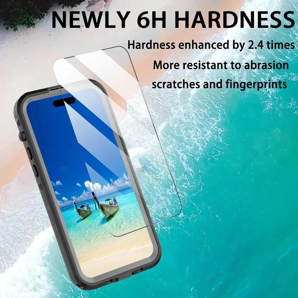 For iPhone Air 17 17e 16e 16 15 14 Plus 13 Pro Max IP68 Waterproof Magnetic Clear Case Diving Swim Full Protection Shockproof