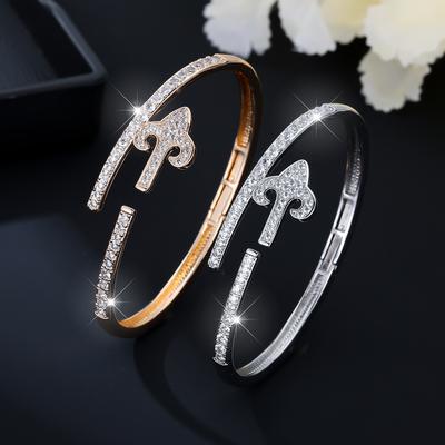 Open Stretch Green Zircon Women's Bracelet