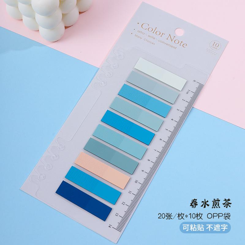 200 Sheets Transparent Sticky Notes Self-Adhesive BookMarkers Annotation Reading Book Clear Tab Kawaii Cute Stationery