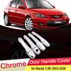 Pentru Mazda 3 BK Sedan Hatch MPS 2004 2005 2006 2007 2008 2009 Luxuriou Chrome pentru acoperirea mânerului ușii Set de ornamente Accesorii pentru stilul mașinii