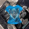 2026 Y2K Slim-Fit Short-Sleeve Print Top T-Shirt: Stylish European & American Retro Fashion for Women