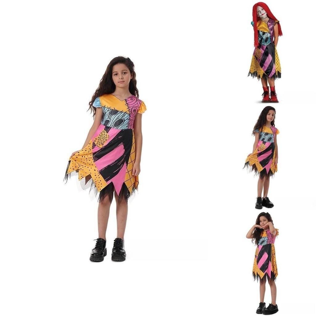 The Nightmare Before Christmas Sally Girl Costume Dress For Halloween Party And Cosplay