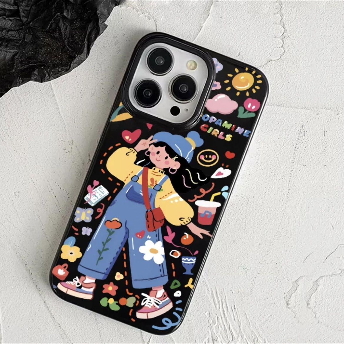 

Граффити Сокровище Девушка Желейный Чехол для Телефона для Apple 11/12/13/14/15/16/16 Pro/14 Pro Max. 11 Pro Max