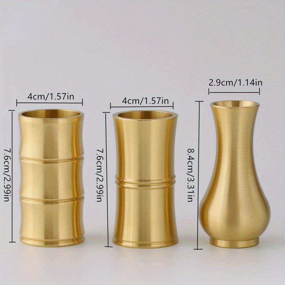 Kupfer Räucherflasche Räuchergefäß Handwerk Bambusvase Räucherflasche Messing Aufbewahrungsflasche Zeremonie Tee Ornamente