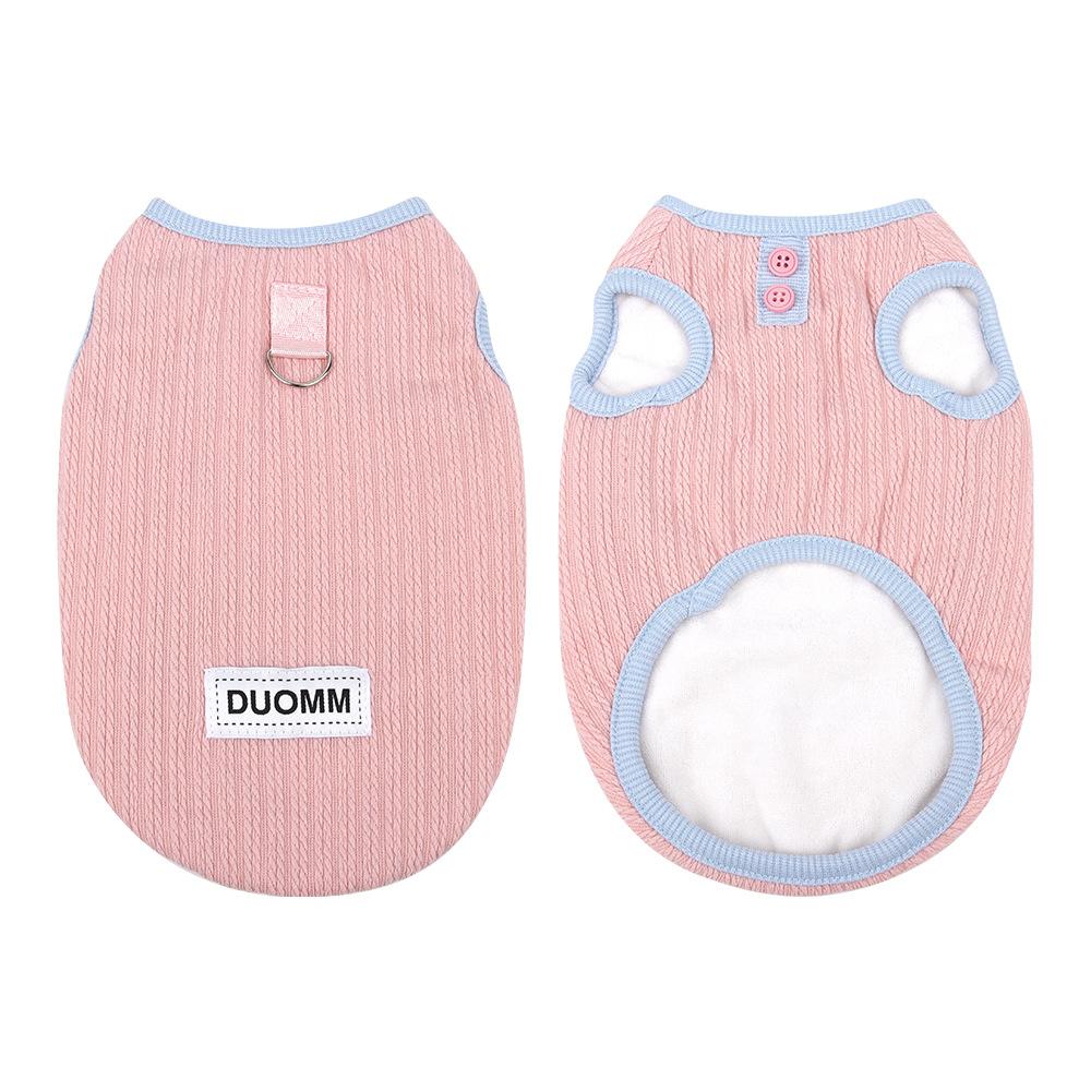 New cat clothes fake two plush sweater cat clothes autumn and winter warm windproof vest pet clothes