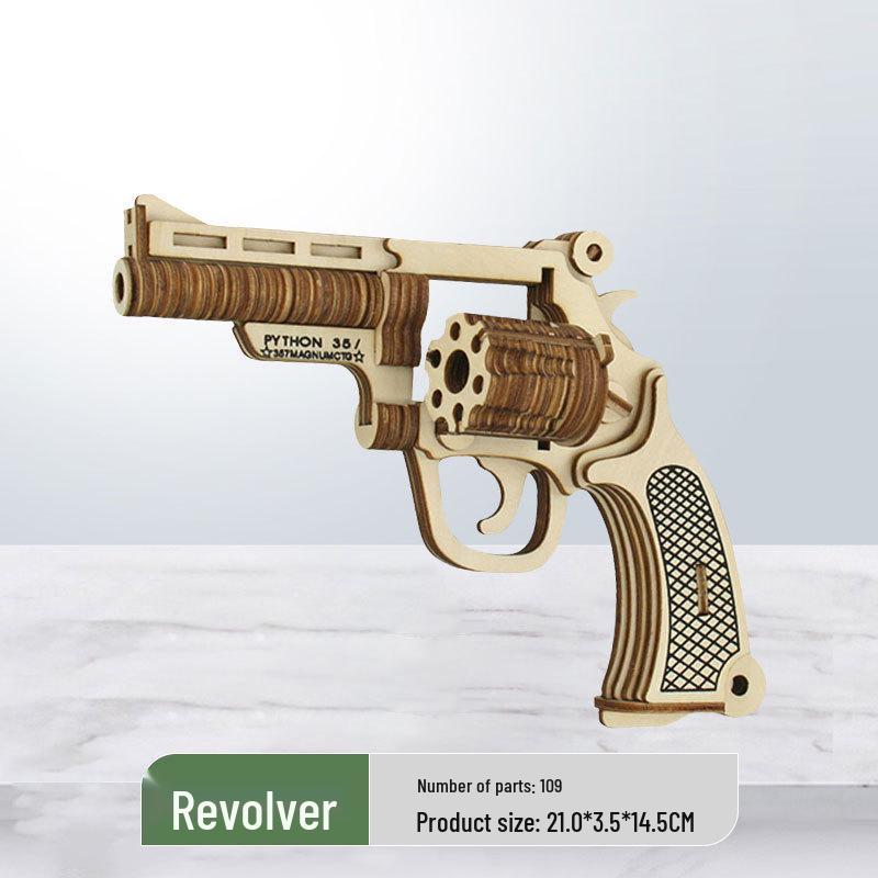 Wooden 3D Military Puzzle Model - Educational DIY Toy for Boys