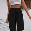 Summer Straight-leg Pants Loose Casual Capri Pants Women's Drawstring Sports Shorts