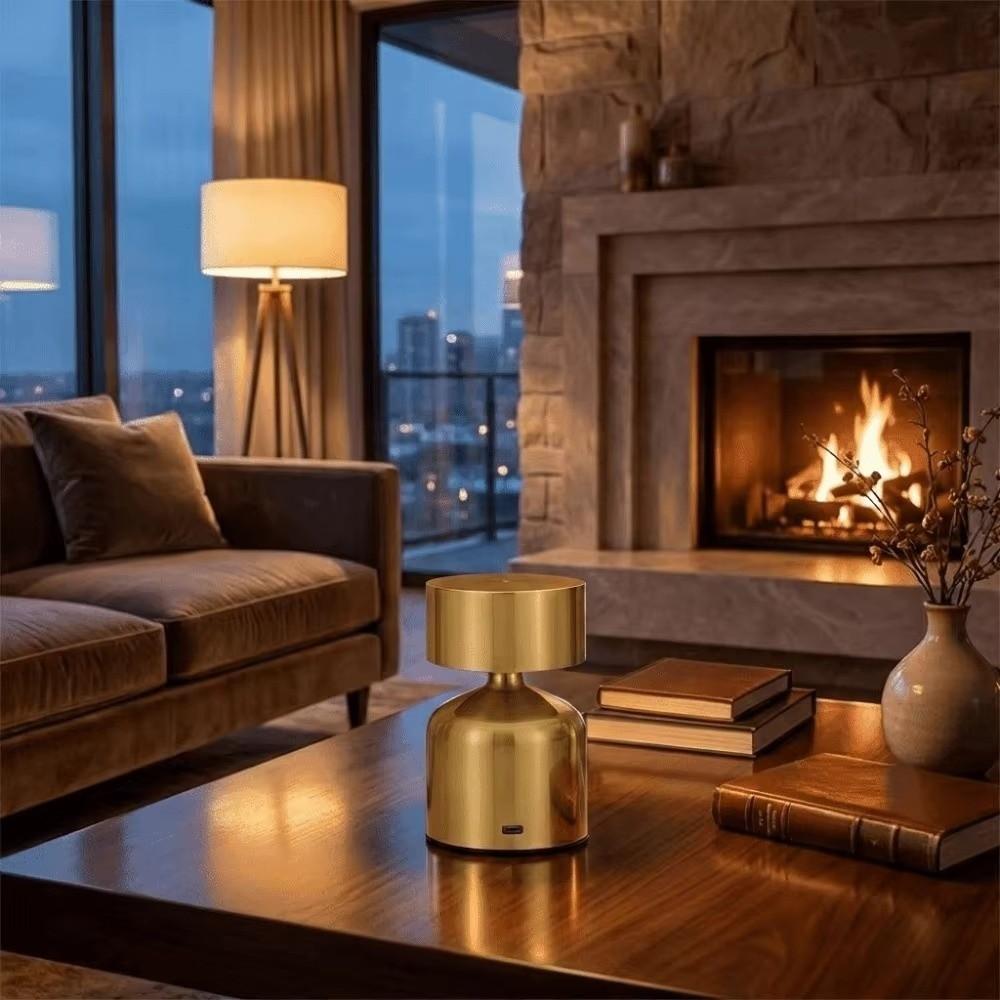 USB Rechargeable Bar Desk Lamp 3-Level Dimmable Night Light Modern Table Lamp Bedroom