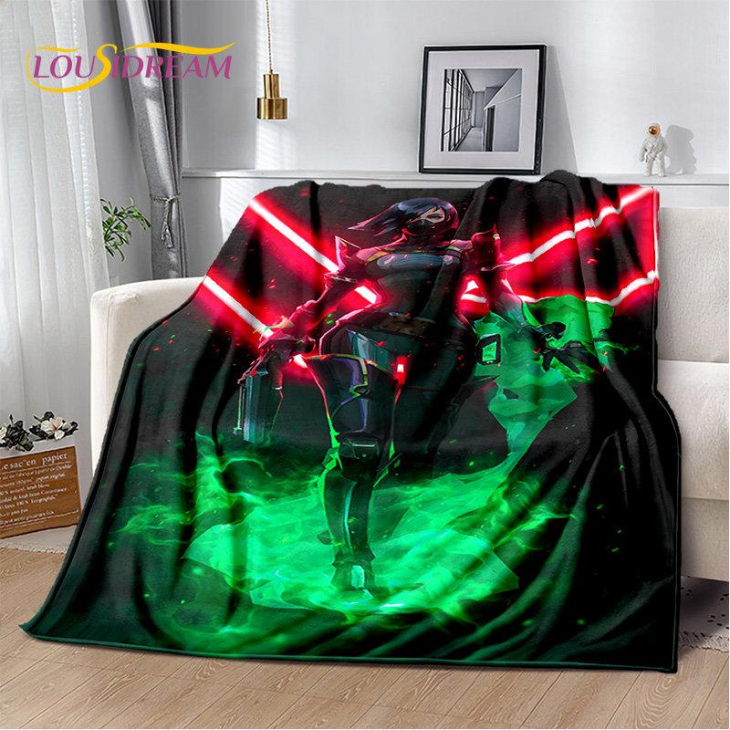 3D HD VALORANT Game Gamer Cartoon Soft Plush Blanket,Flannel Blanket Throw Blanket for Living Room Bedroom Bed Sofa Picnic Cover