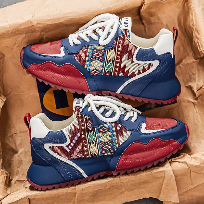 Men's Casual Sneakers Thick Bottomed Men's Running Shoes Novelty Shock-absorbing Anti Slip Male Shoes Tenis