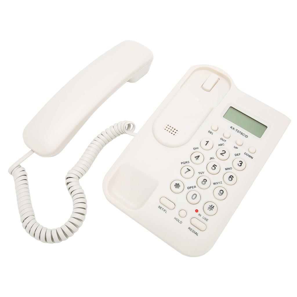 Tischtelefon Anrufer-ID Wandhalterung Minimalistisch Kabelgebundenes Haustelefon für Zuhause Hotel Telefonleitung