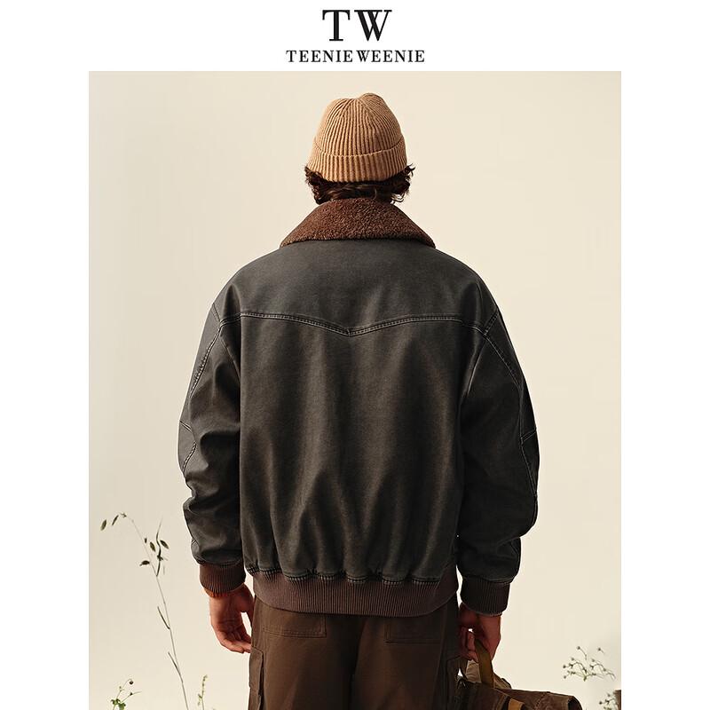 Teenie Weenie Men's Retro Letter Embossed Workwear Jacket